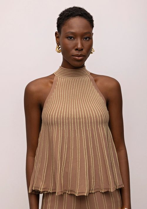 Regata Iódice Cava Francesa Tricot Marrom