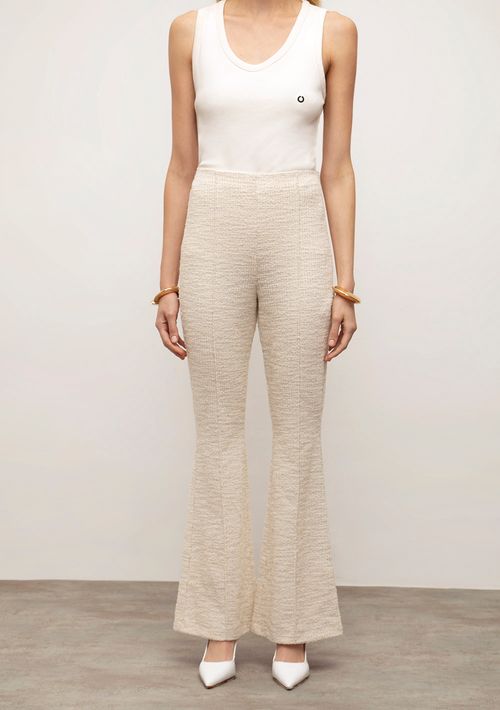 Calça Iódice Flare Alta Off White