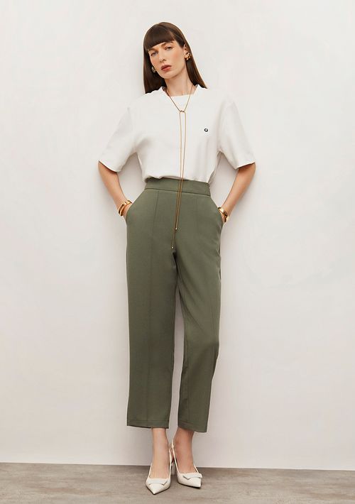 Calça Iódice Slim Alta Verde