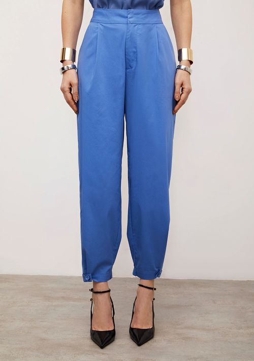 Calça Iódice Cenoura Alta Azul