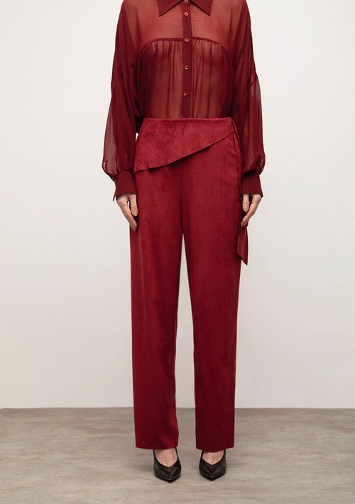 Calça Iódice Reta Alta Bordo