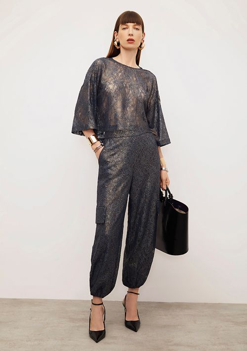 Calça Iódice Cargo Alta Azul