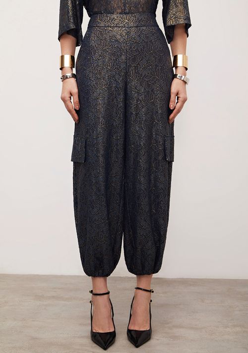 Calça Iódice Cargo Alta Azul