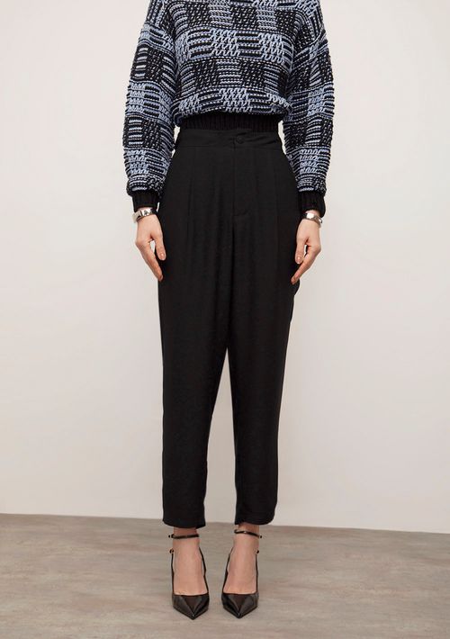 Calça Iódice Cenoura Alta Preto