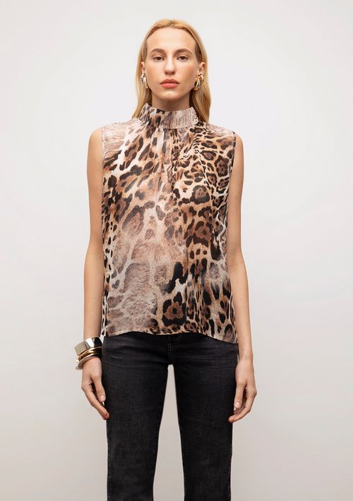 Regata Iódice Solta Gola Alta Padrão Marrom