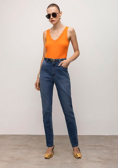 Calça Iódice Skinny Cós Alto Tradicional Jeans