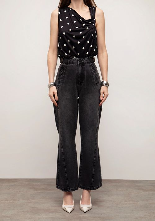 Calça Iódice Flare Alta Preto