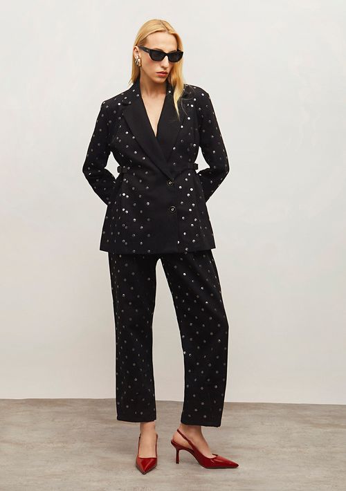Calça Iódice Reta Alta Preto