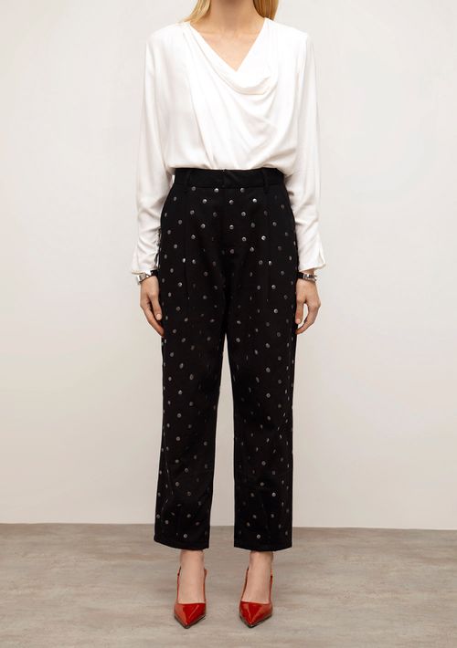 Calça Iódice Reta Alta Preto