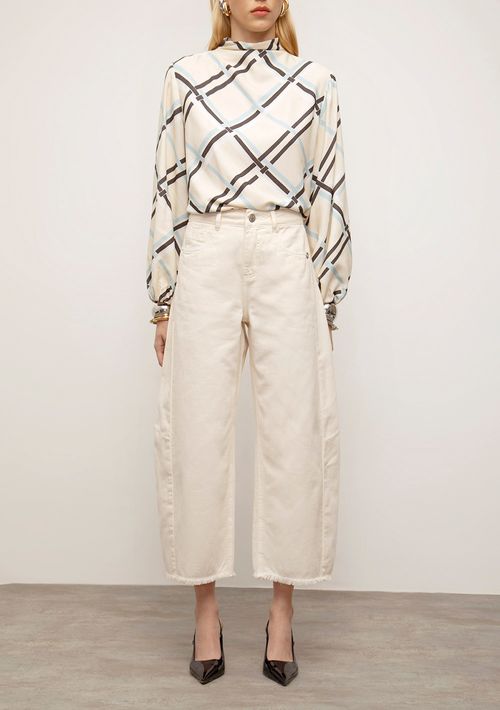 Calça Iódice Wide Média Off White