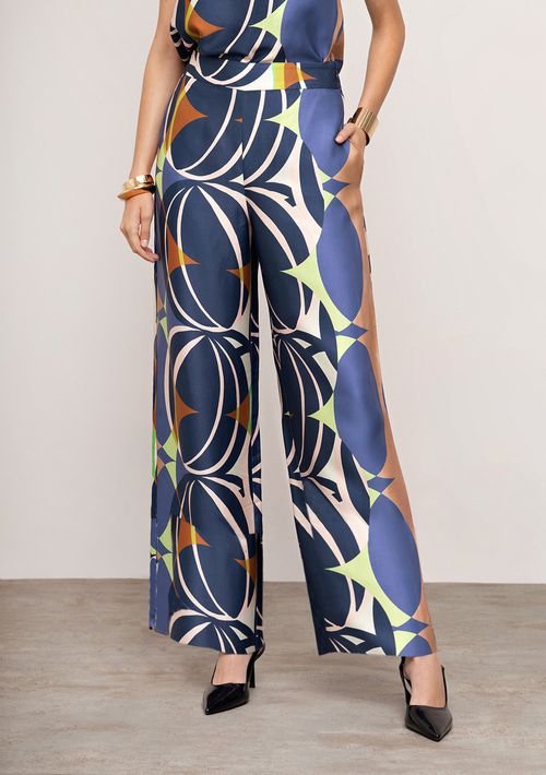Calça Iódice Wide Alta Azul
