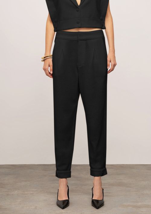 Calça Iódice Cenoura Alta Preto