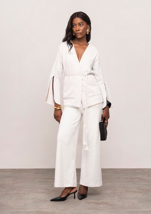 Calça Iódice Wide Alta Off White