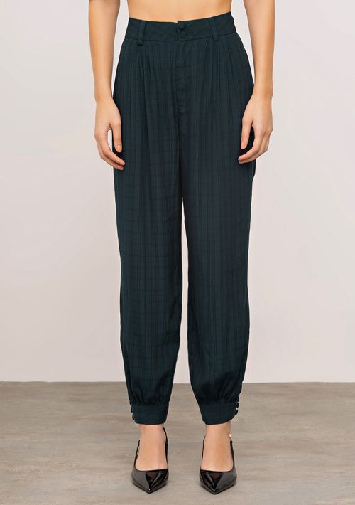 Calça Iódice Cenoura Alta Verde