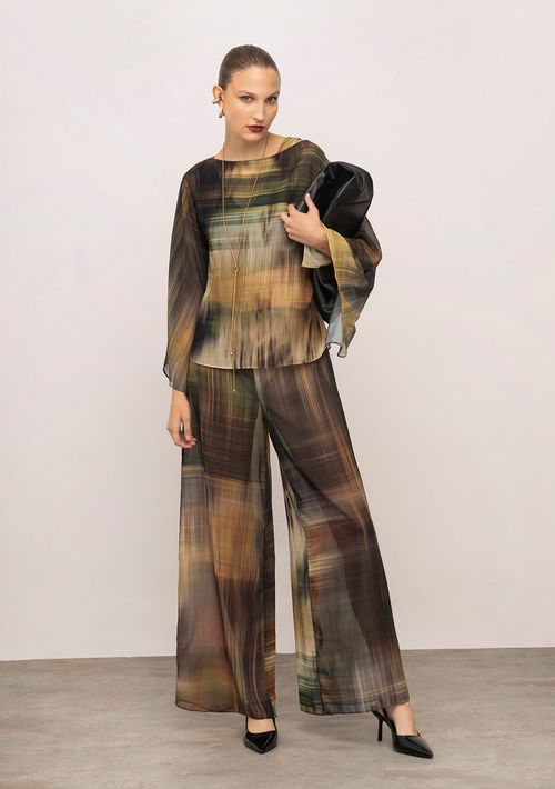 Calça Iódice Pantalona Alta Verde