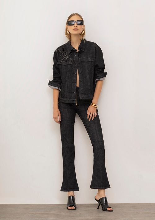 Calça Iódice Flare Alta Preto