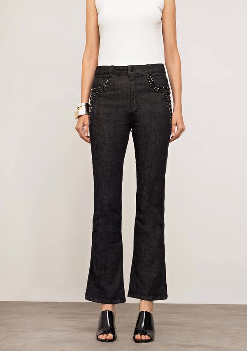 Calça Iódice Flare Alta Preto