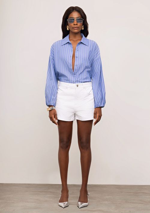 Shorts Iódice Amplo Alta Branco