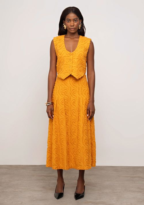 Colete Iódice Ajustado Sem Manga Padrão Laranja