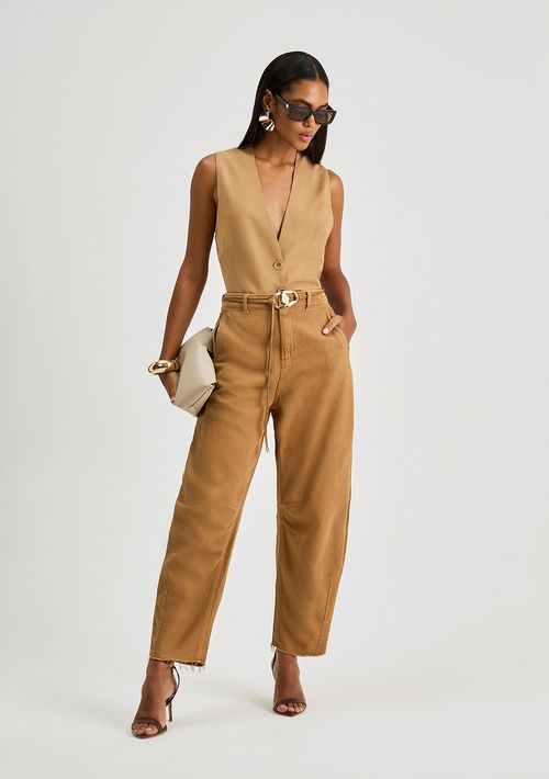 Calça Iódice Mom Alta Marrom