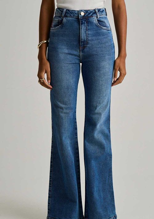 Calça Iódice Flare Alta Azul