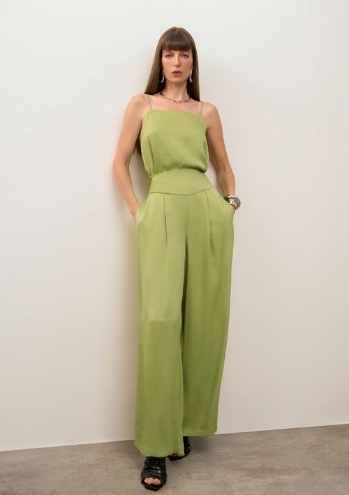 Calça Iódice Wide Alta Verde