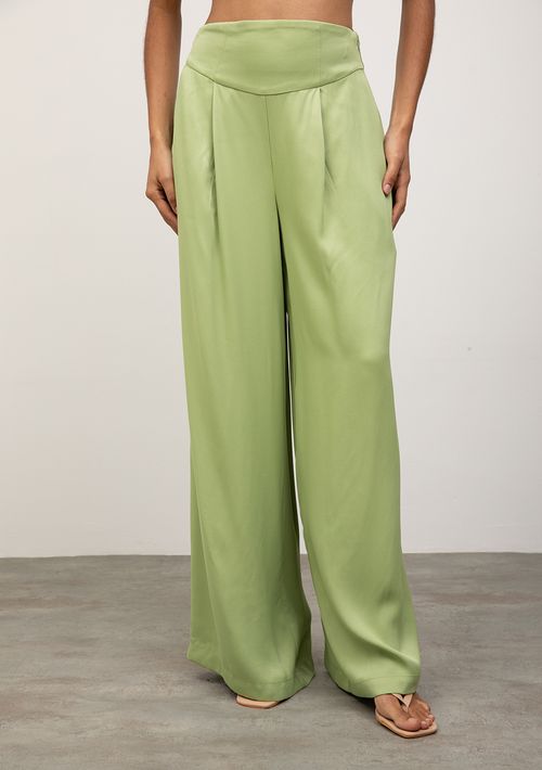 Calça Iódice Wide Alta Verde