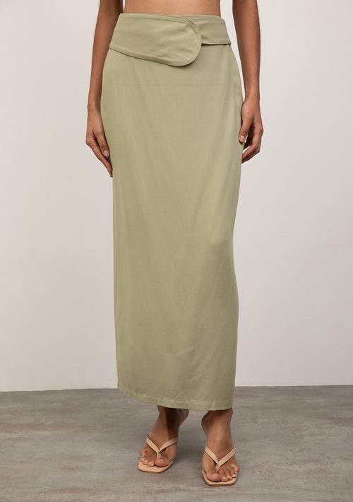 Saia Iódice Lápis Alta Longa Verde