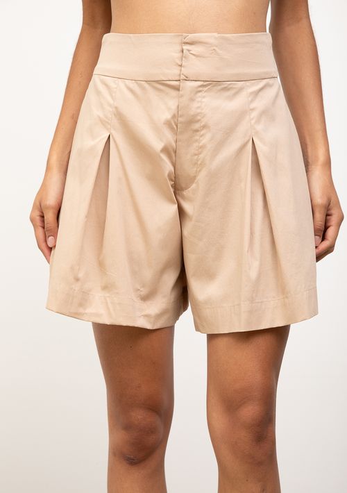 Shorts Iódice Amplo Alta Bege