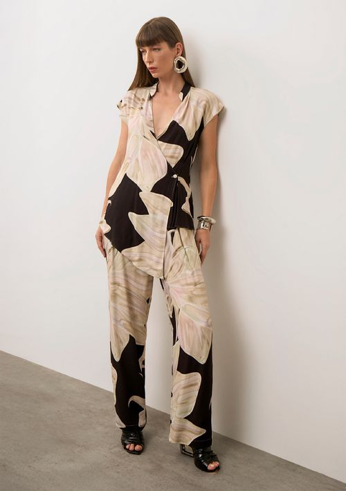 Calça Iódice Reta Alta Preto