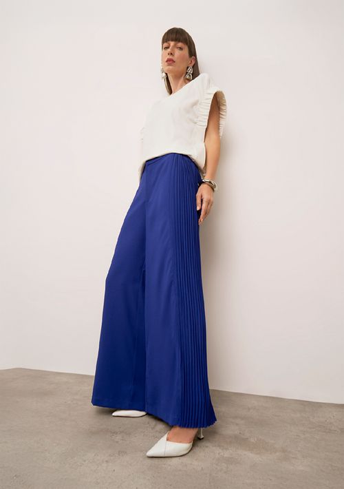 Calça Iódice Wide Alta Azul