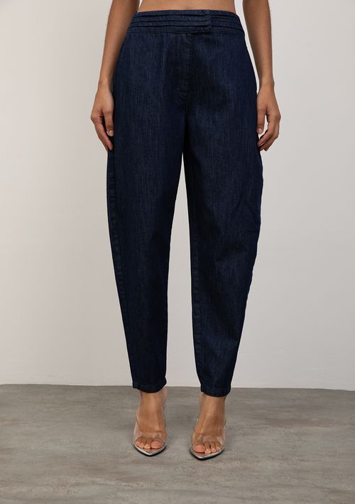 Calça Iódice Cenoura Alta Azul