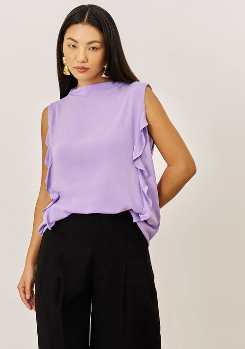 Regata Iódice Solta Gola Alta Padrão Lilas