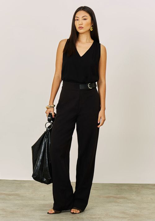 Calça Iódice Reta Alta Preto