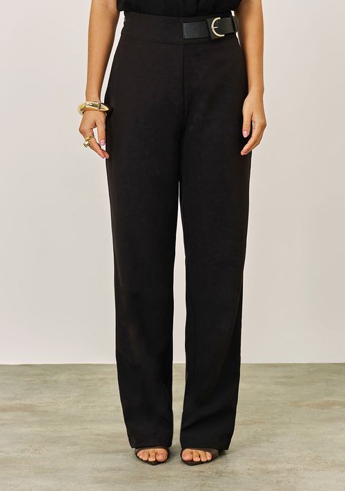 Calça Iódice Reta Alta Preto