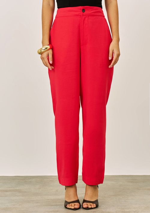 Calça Iódice Slim Alta Vermelho