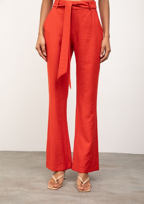 Calça Iódice Boot Cut Alta Vermelho