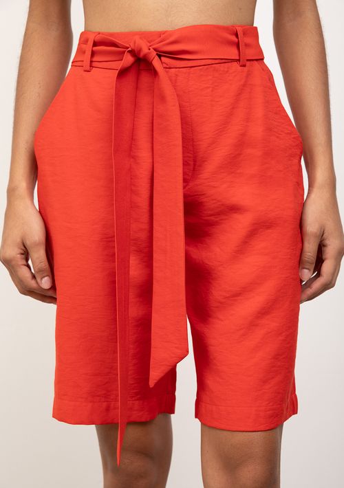 Bermuda Iódice Reta Alta Vermelho