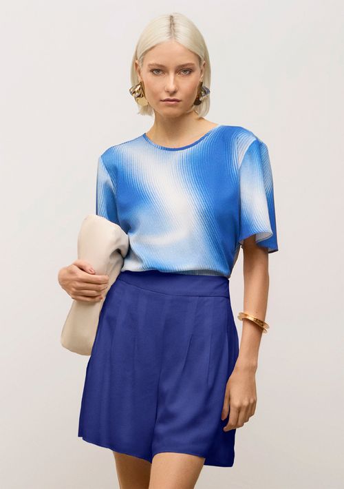 Shorts Iódice Amplo Alta Azul