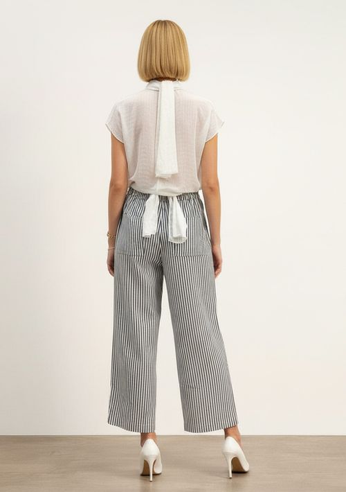 Calça Reta Alta Azul