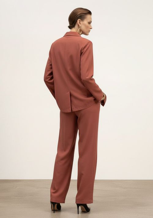 Calça Cenoura Alta Rosa