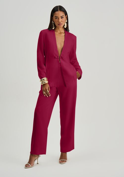 Calça Iódice Reta Alta Roxo