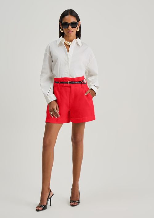 Shorts Iódice Reto Alta Vermelho