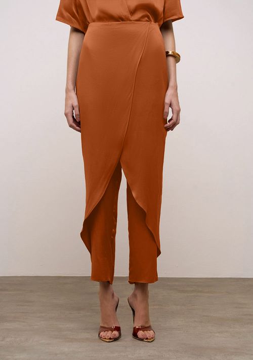 Calça Iódice Slim Alta Laranja