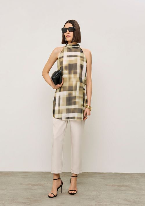 Regata Iódice Solta Gola Alta Padrão Bege