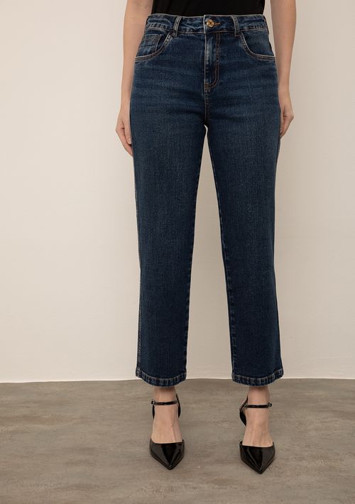 Calça Iódice Reta Média Azul